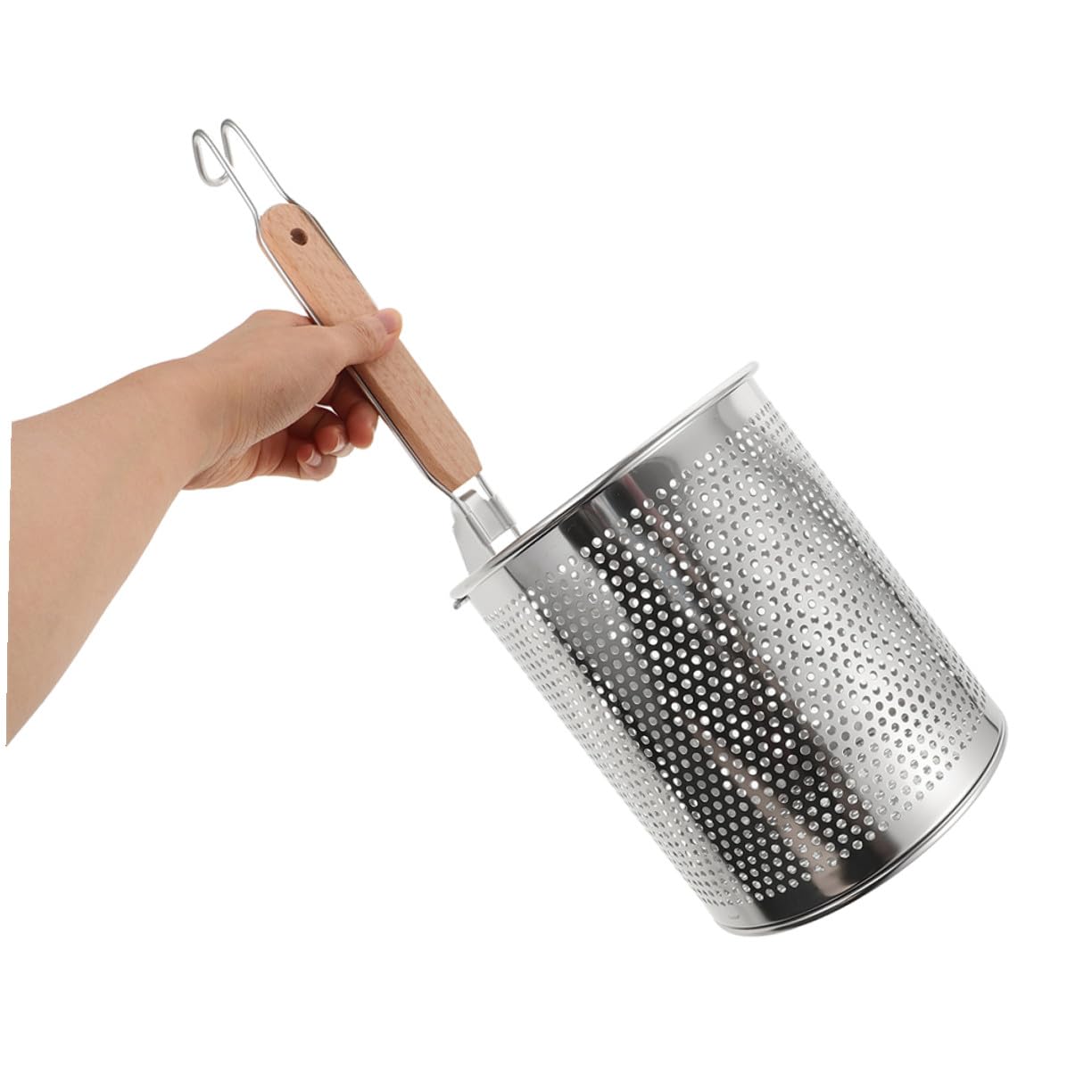 Cesta de Fideos de Acero Inoxidable 2 Piezas con Mango Ergonómico