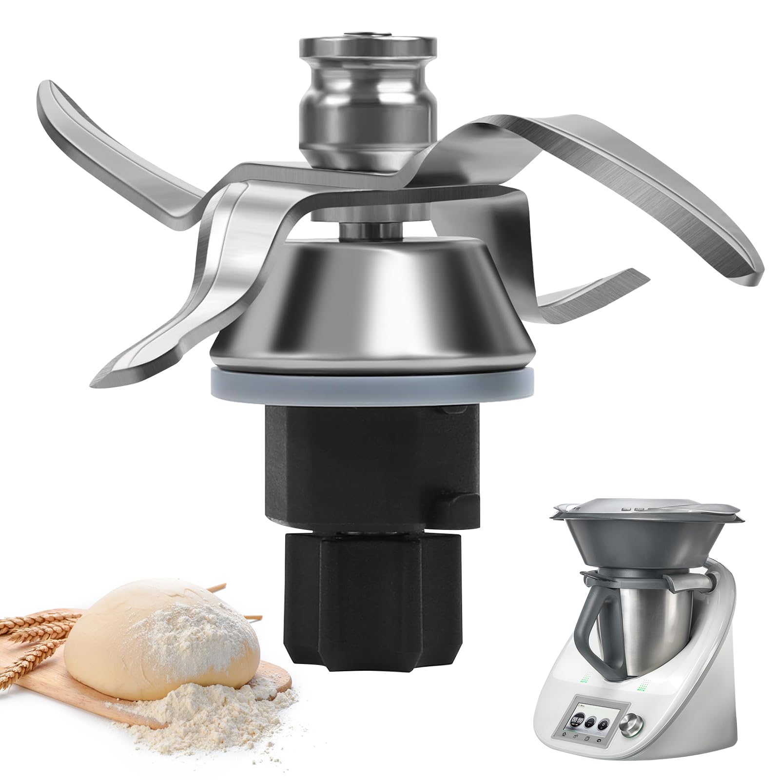 Cuchilla de Acero Inoxidable para Thermomix TM31 Fácil de Limpiar Mezclador de Masa Reemplazable Cuchilla de Repuesto 30