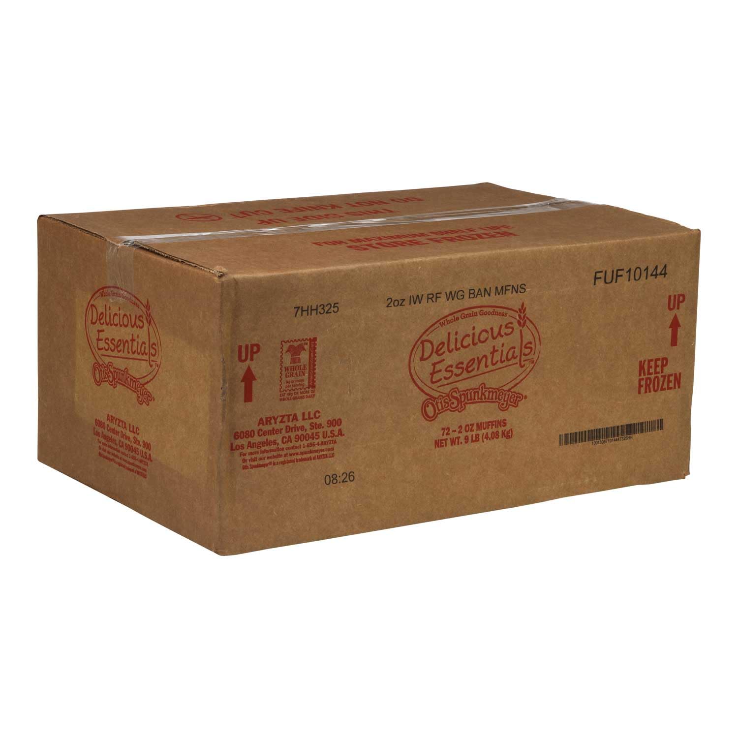 Whole Grain Individually Wrapped Banana Muffin by Otis Spunkmeyer – 2 ounces, Pack of 72