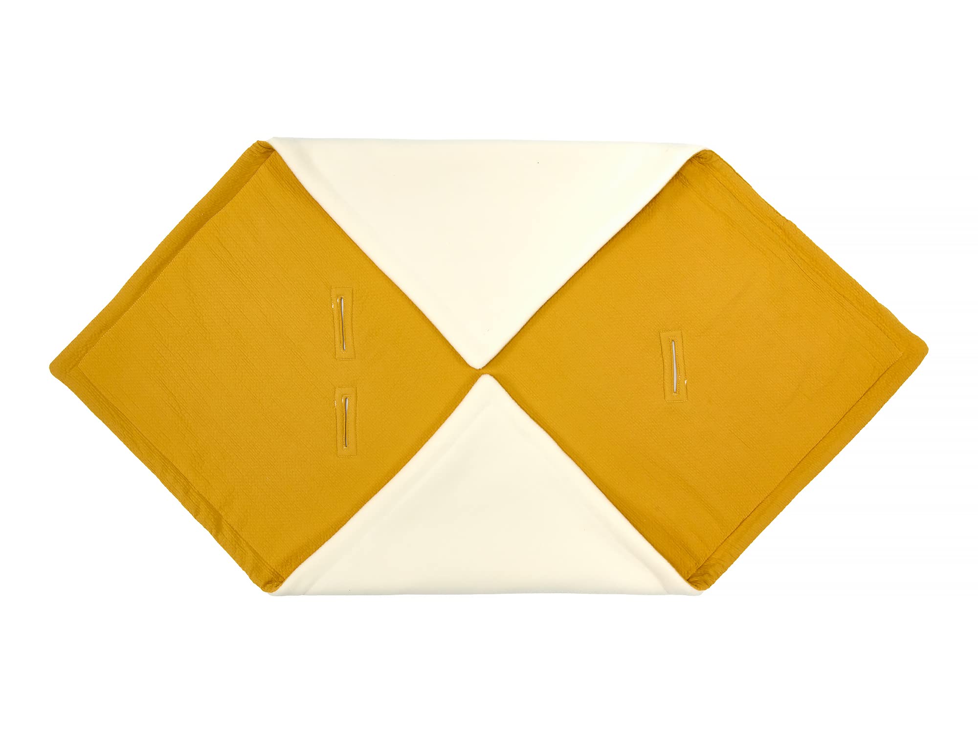 KraftKids Manta para silla de bebé en doble crepé amarillo, 100 x 100 cm, manta de forro polar suave y cálida