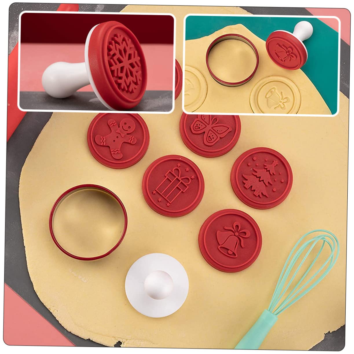 TOPBATHY 5 Set timbro biscotto biscotti natale biscotti natalizi timbro per biscotti professionale biscotto di Natale arredamento tagliabiscotti di Natale stampo per biscotti professionale