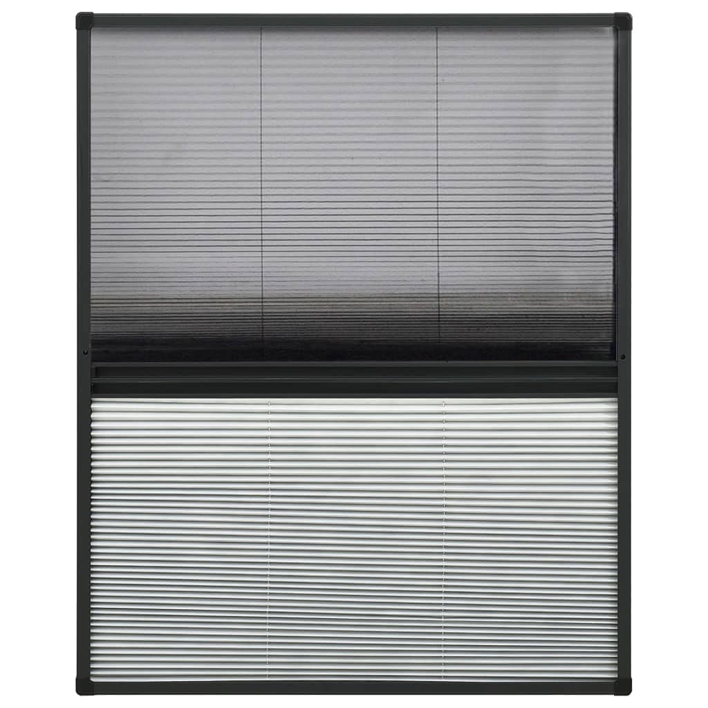 Zanzariera per finestra in alluminio, 80 x 100 cm, con persiana, protezione solare per finestre, soggiorno, camera da letto, ufficio