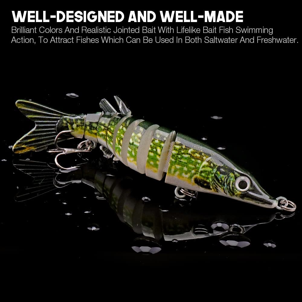 3pcs/Box 10 cm lebensechte Wobblers Set for das Fischen sinkende gemeinsame Swimbait Crankbaits Fishing Tackle Box (Color : SetA)