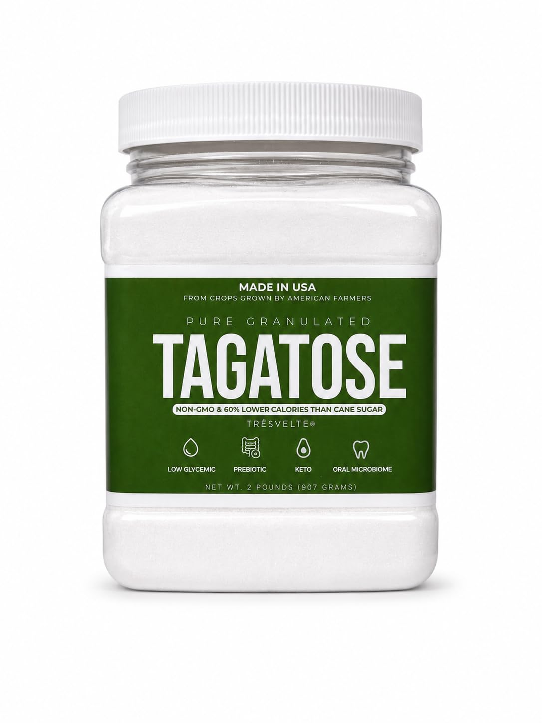TAGATOSE Pure Granulated 2 lb Prebiotic Keto Sugar Replacement Low Calorie Non-GMO product thumbnail 2