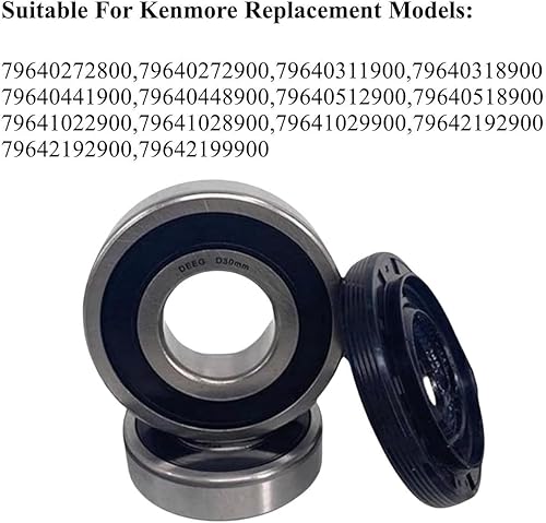 Miniatura 3 de DEEG Kit de rodamiento y sello de bañera de carga frontal 4036ER2004A 4280FR4048E 4280FR4048L apto para LG y Kenmore 1267489, AH3522855, repuesto