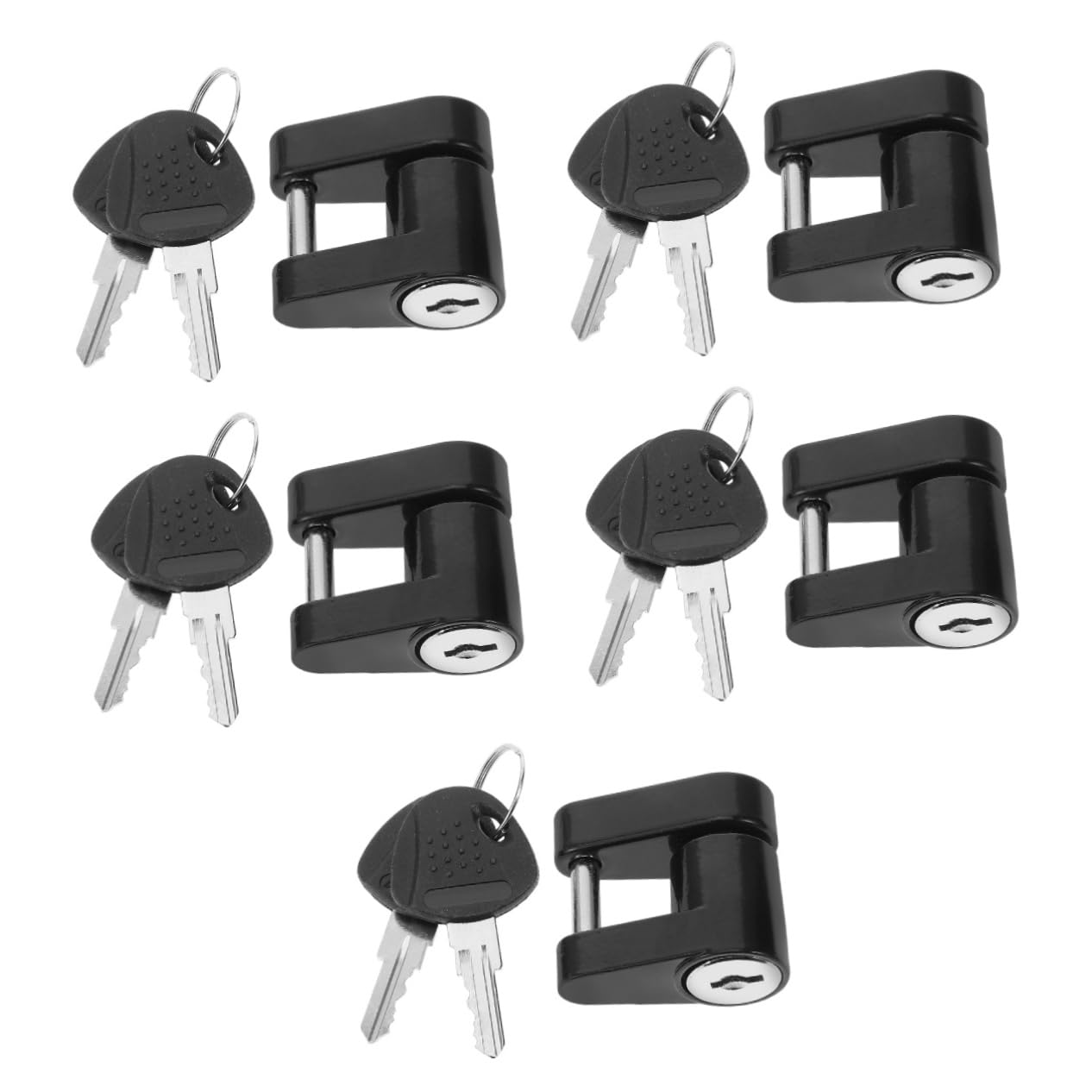 Zerodeko 5 Pezzi Blocco del rimorchio intoppo Blocco del Gancio di Traino Blocco del Perno del Gancio di Traino Perno di bloccaggio del rimorchio Lucchetto in Metallo Ferro da Stiro Nero
