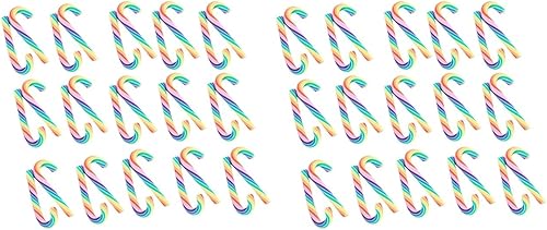 PRETYZOOM 90 bastones de caramelo de Navidad, mini bastones de caramelo pequeños, bastones de caramelo falsos, decoración de Navidad, 0.94 x 0.31