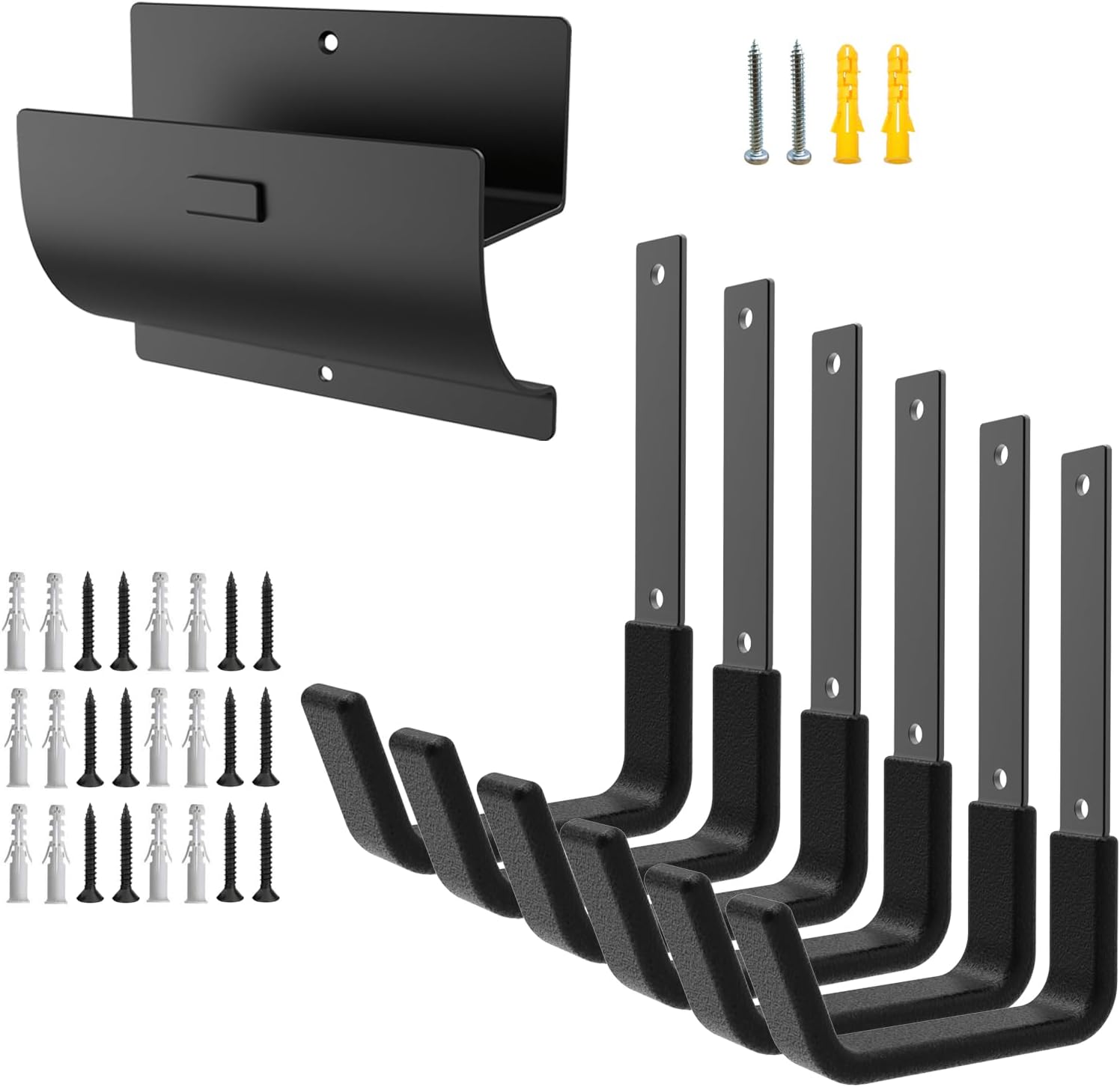 Ladder Hooks for Ladder Storage 1 Pcs and Heavy Duty Garage Utility Hooks 6 Medium