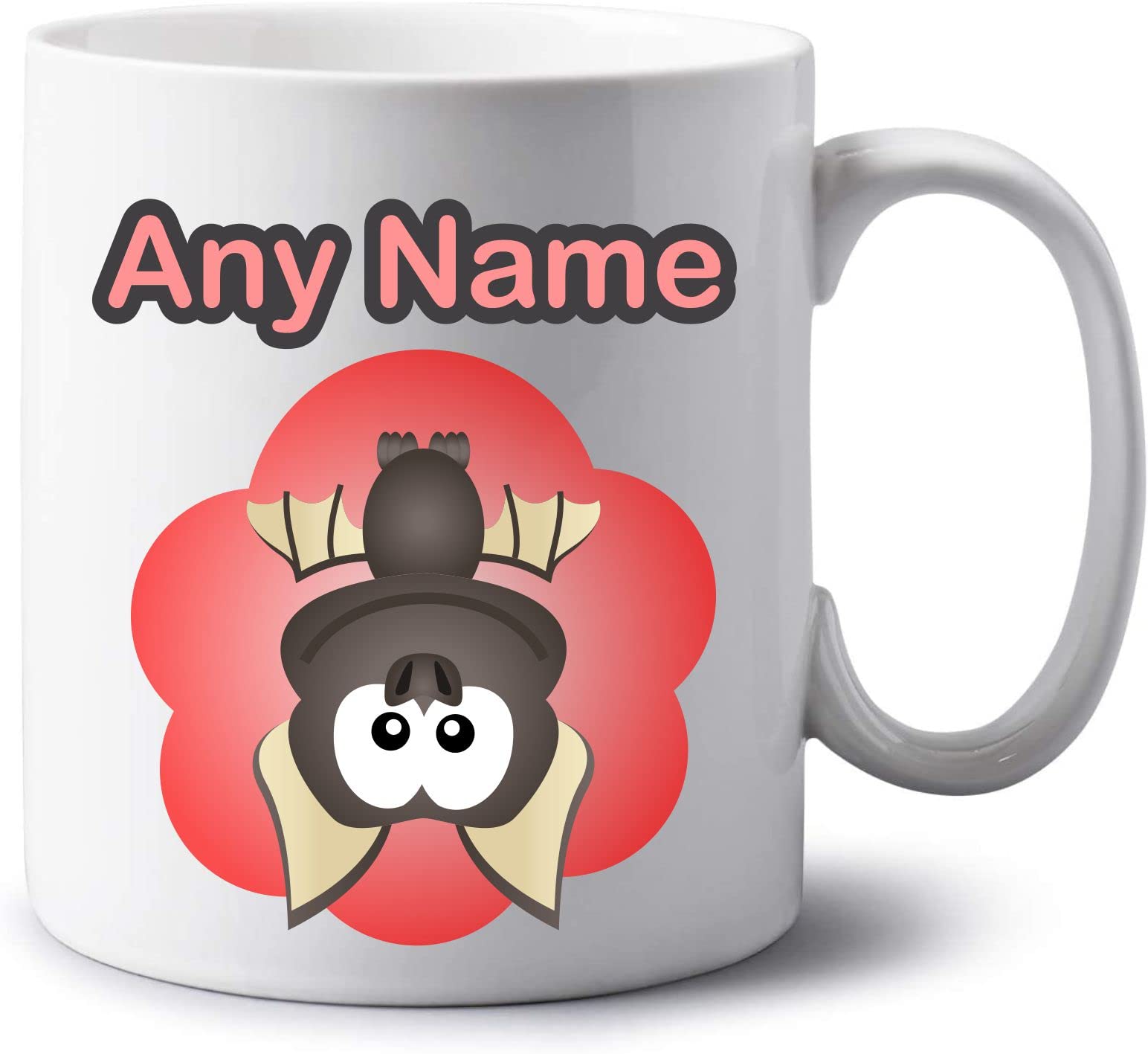 GOPERSONALISED Personalised Jumbo 20oz Mug - Animal Bat Mug Extra Large Coffee Tea Cup with Name - Novelty Birthday Christmas Work Gifts for Women Men