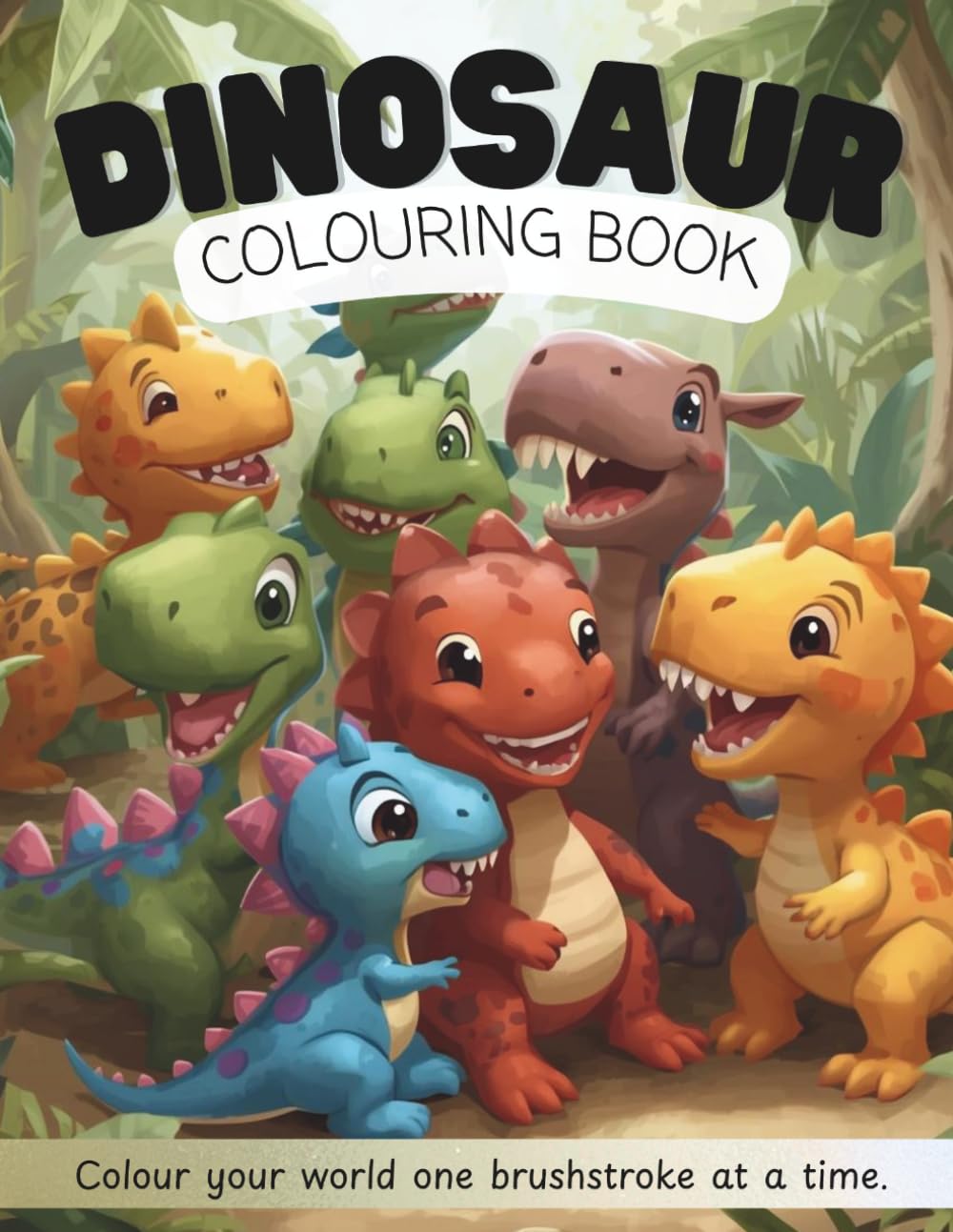 Baby Dinosaur Coloring Book for Kids: Cute and Easy Baby Dino 70 Coloring Pages for Kids Ages 3–8 | Adorable T-Rex, Triceratops, Stegosaurus & Fun Prehistoric Adventures