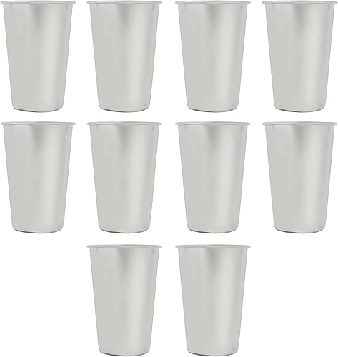 Miniatura 9 de Juego de 10 vasos de mezcla de acero inoxidable personalizados de 16 onzas, paquete personalizado a granel, pared individual, perfecto para hoteles,