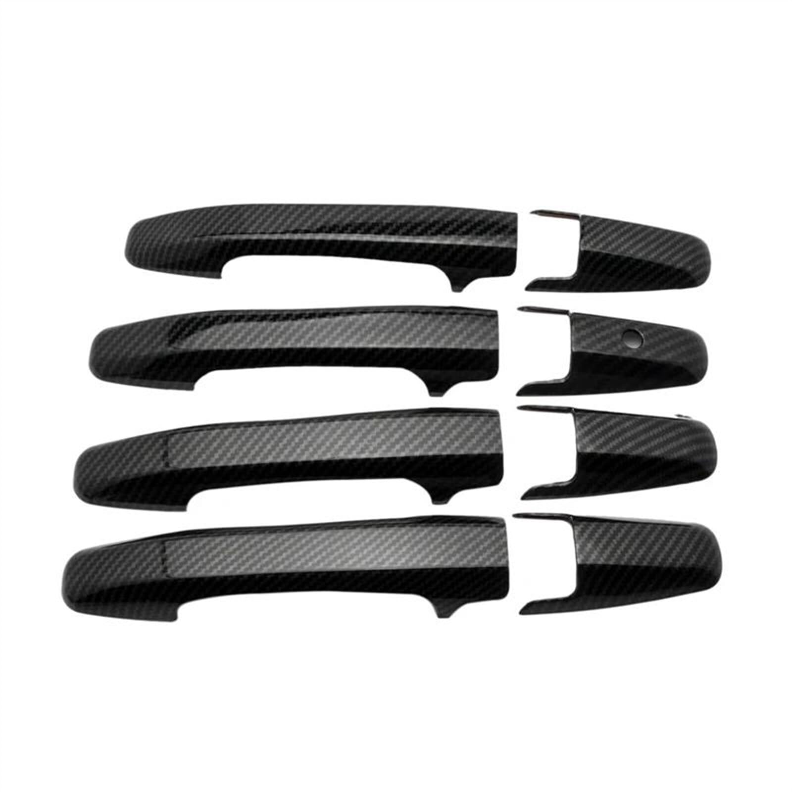 CSSPDM 4Pcs Car Side Door Handle Frame Cover Trim for Civic 2006-2011 2007 2008 2009 2010 Styling Carbon Fiber
