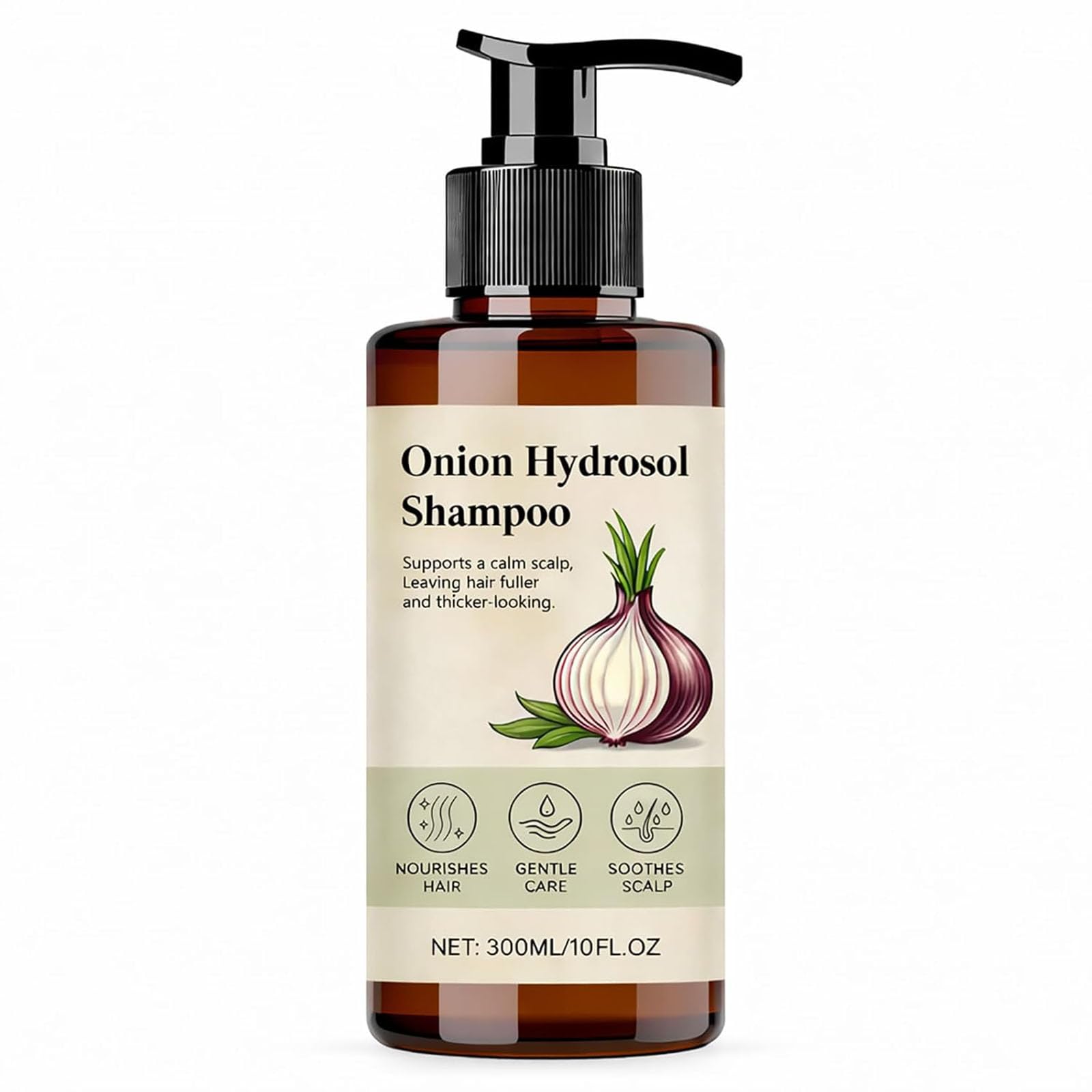 Onion Hydrosol Shampoo for Hair Growth, Onion Shampoo with Rosemary and Biotin - Hair Loss & Thickening & Strengthening Formula for Women and Men, 10fl.Oz (Shampoos)