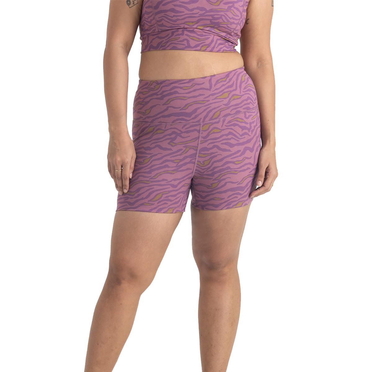 Gym Shorts for Women Above Knee Length | High Waisted Workout Shorts | Yoga Shorts| Spandex Gym Shorts | 4 Way Stretchable Shorts | Moisture Wicking Fabric | Activewear Shorts-image-42