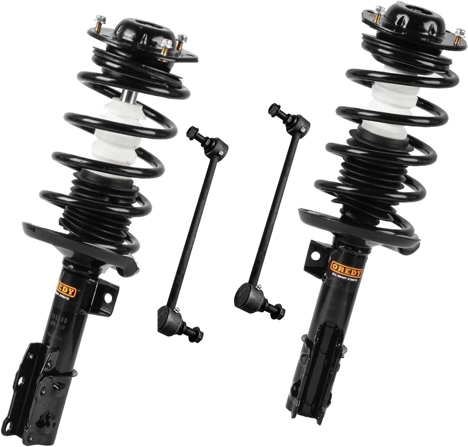 OREDY 4PCs Front Struts & Sway Bar Links Kit for 2004-2012 Chevrolet Malibu, Pontiac G6, Saturn Aura Complete Shock Strut Coil Spring Assembly - 172200 172199 K80252