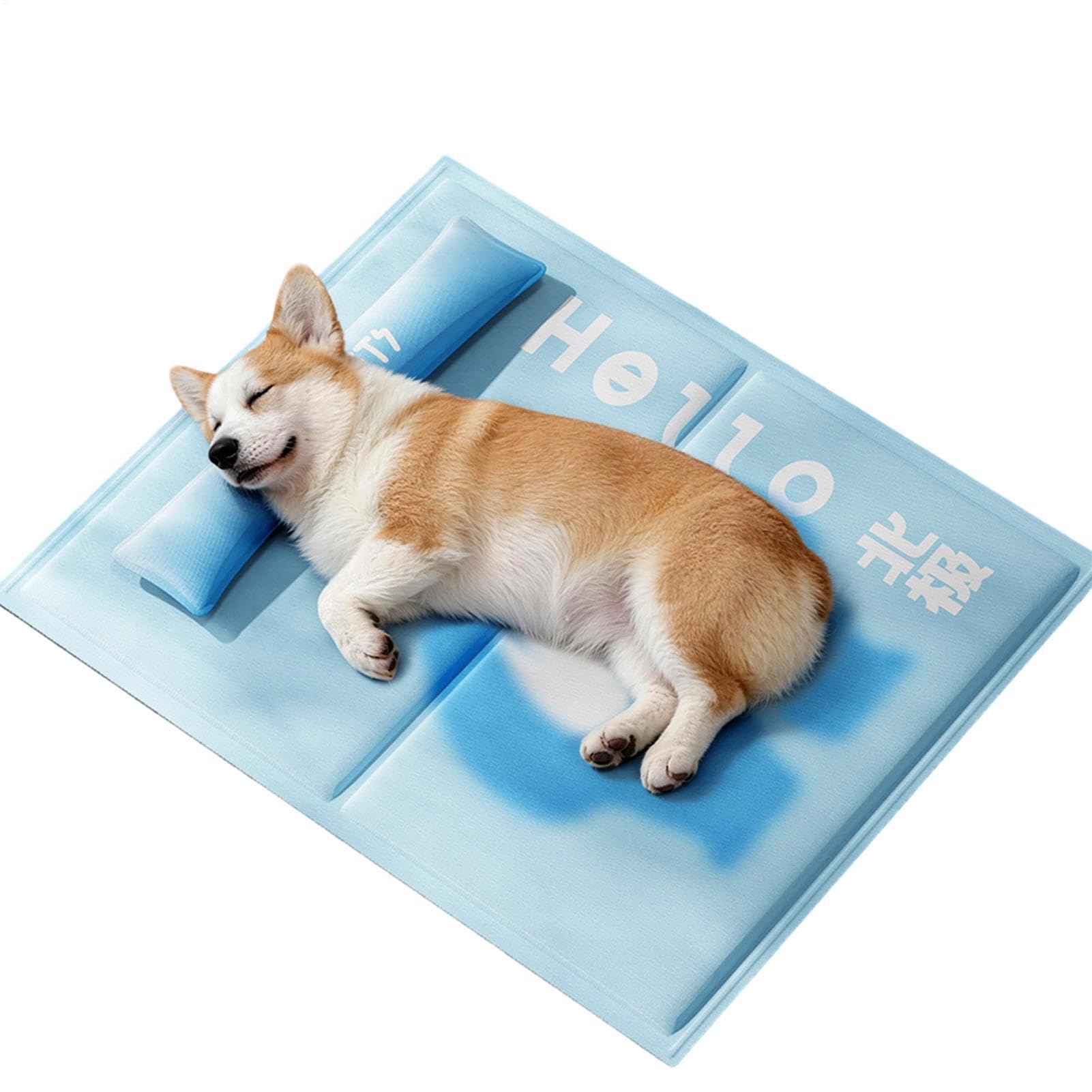 Tappetino refrigerante per cani, poggiatesta rimovibile, cuccia per animali domestici, per gatti, cuccioli, estate, all'aperto, caldo, campeggio, spiaggia,