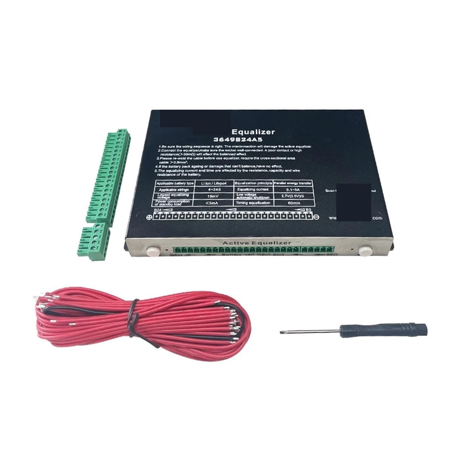 Batteria Equalizer 5A 8A Equalizzatore Attivo Bilanciatore Regola Errore di Tensione del Pacco Batteria 4~24S Equalizzatore Attivo Bilanciatore della Batteria al Litio(4S-24S 5A with Case)