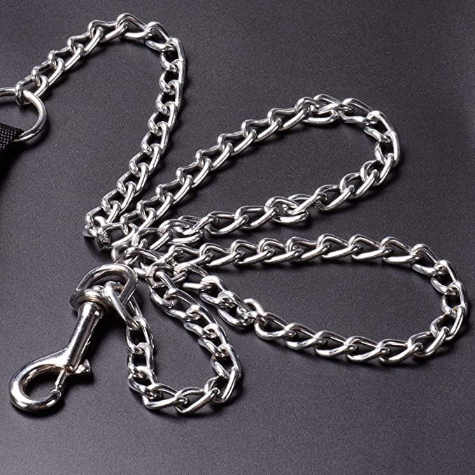 Image of RvPaws Heavy Duty Dog Leash, Metal Dog Leash Dog Chain with Handle for Small & Medium Size Dogs - Color As Per Available