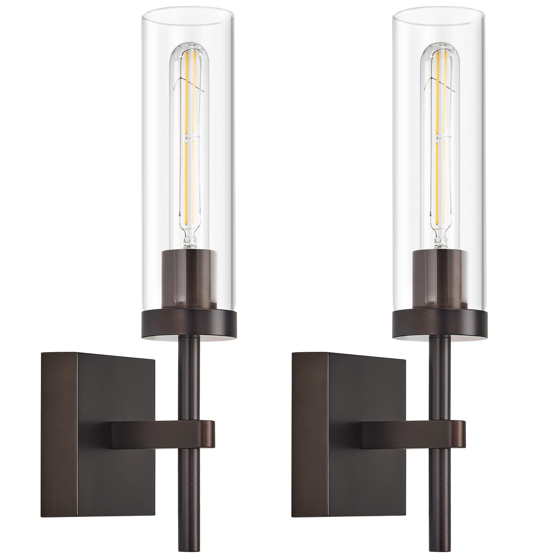 Photo 1 of SANTOSTOCK Oil Rubbed Bronze Battery Operated Wall Sconces with Remote Control, Wireless Wall Sconce Set of 2, Rechargeable Cordless Wall Lights for Living Room Bathroom Hallway Entryway Stairwell
