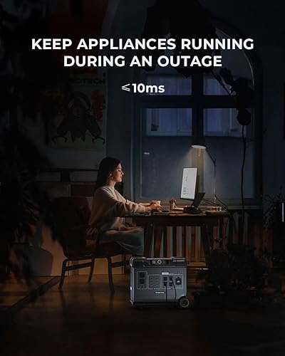 Miniatura 9 de OUKITEL Generador solar P5000 con panel solar de 400 W, estación de energía portátil de 5120 Wh, salidas de CA de 2200 W, batería de reserva