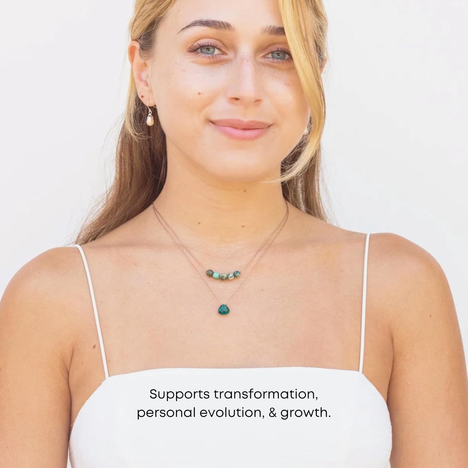 SoulKu Handcrafted Necklace, Inspirational Jewelry With Healing Crystal, Motivation Jewelry For Women, Mom & Sister Gifts, 2" Extender With Lobster Clasp, 16" Nylon Cord - Image 3