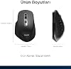 Philips SPK7818 3200 DPI 8 Tuşlu Dual Mod Bluetooth ve 2.4G Kablosuz Ergonomik Sessiz Mouse Siyah