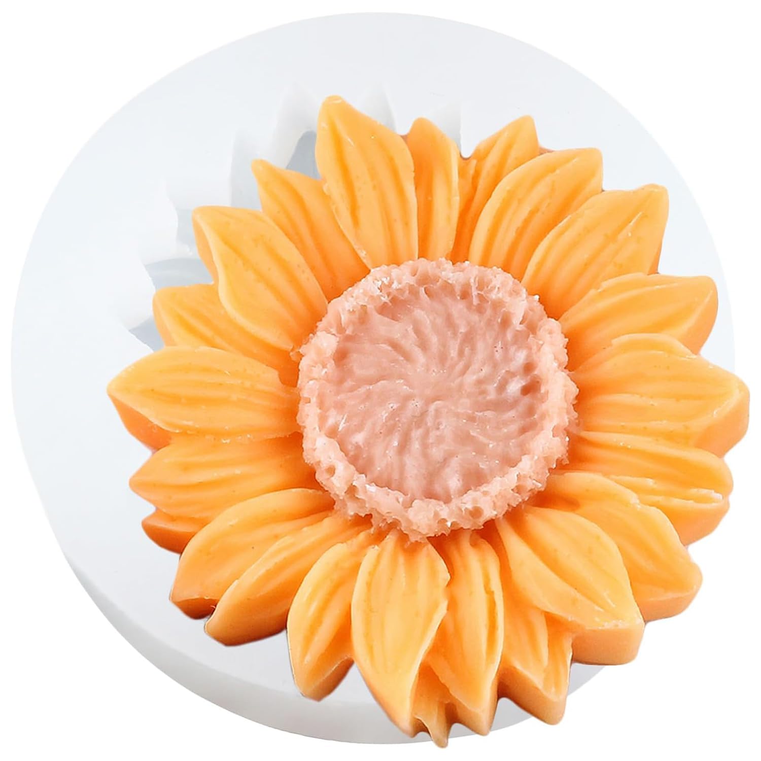 XIAOSHUI Sunflower Silicone Mould Sunflower Silicone Candle Moulds for Making Candle Resin Pillar Aromatherapy Gypsum Candles Wax Clay Craft