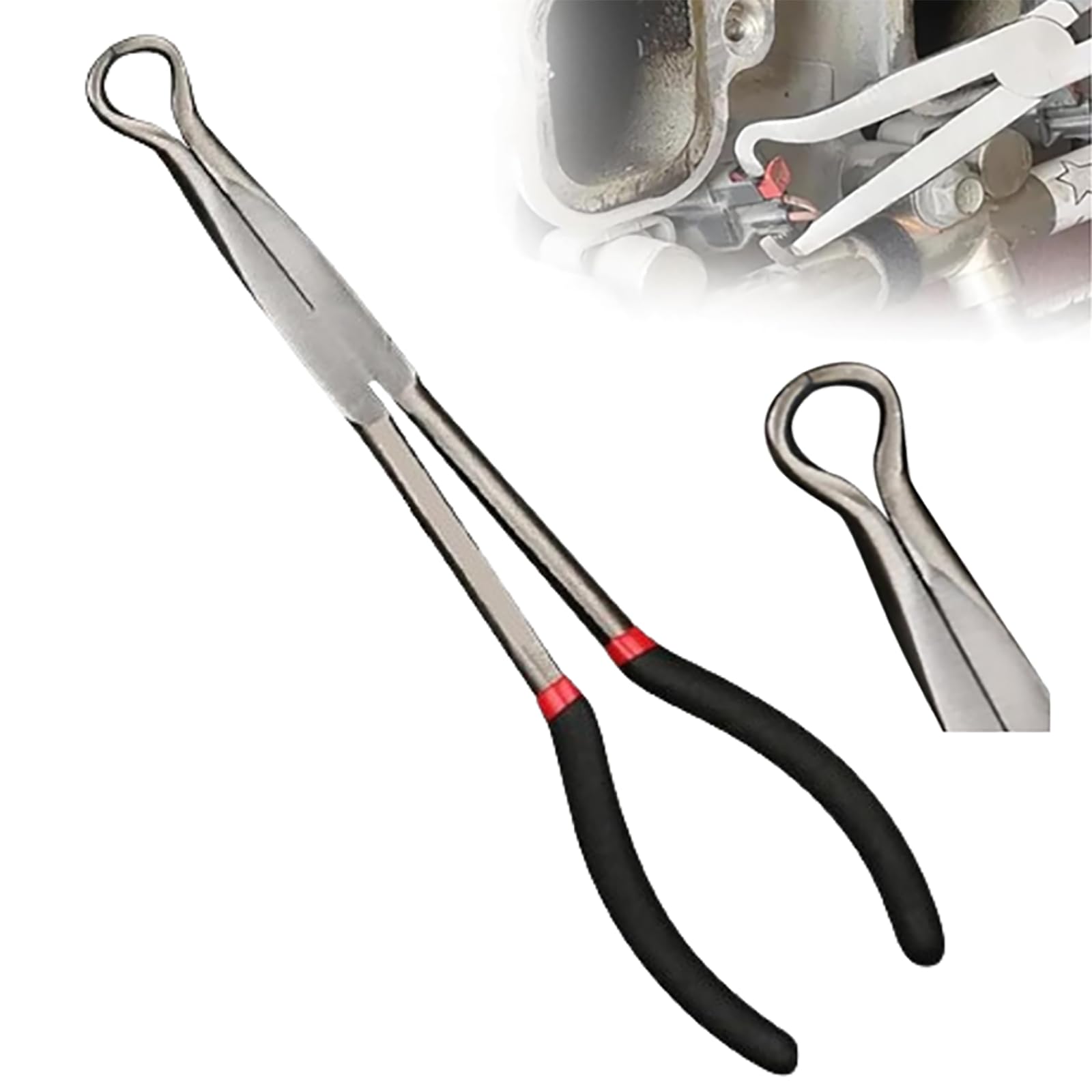 Electrical Disconnect Pliers, Upgrade Electrical Connector Disconnect Pliers 11/16in Automotive Electrical Disconnect Pliers Set Long Spark Plug Removal Electrical Disconnect Pliers for Cars