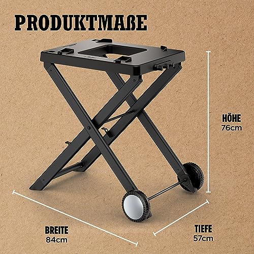 Ninja Woodfire Klappbarer Grillständer, kompatibel mit Ninja Woodfire Elektro-Outdoor-Grill (OG700-Serie), offizielles Zubehör, Schwarz/Grau XSKGRLLSTDEUK
