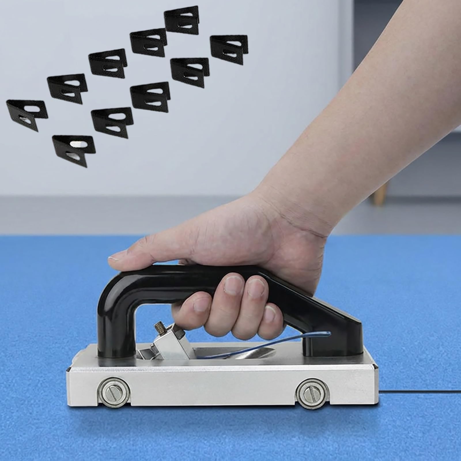 U Type Blade Wheeled Groover, Wheeled Groover Grooving Slotting Pull SlOtter PVC Vinyl Floor Welding Tool,for PVC Plastic Floor Slotting