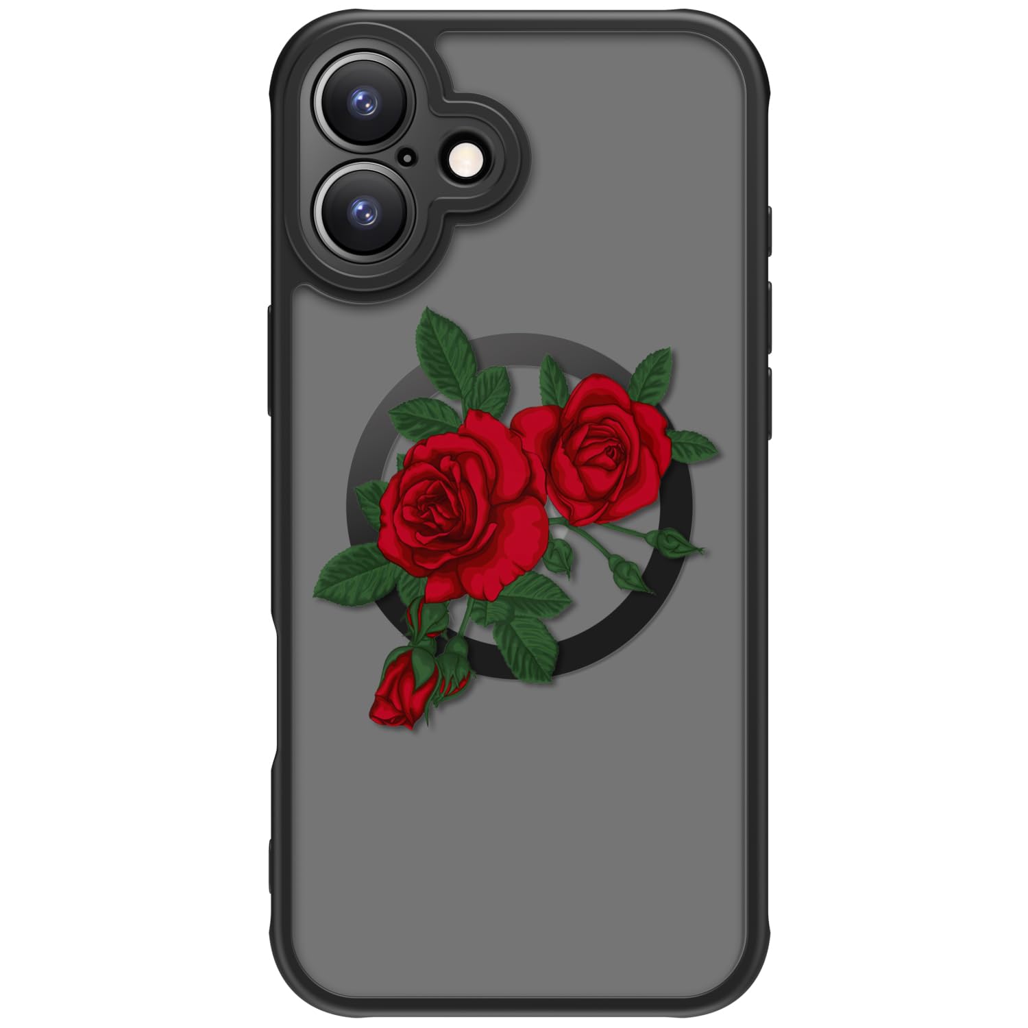 FUNMIKO Cute Phone Case for iPhone 16 - Wireless Charging & Military-Grade Protection - Trendy Wildflower Design for Women Girls, Non-Slip Translucent