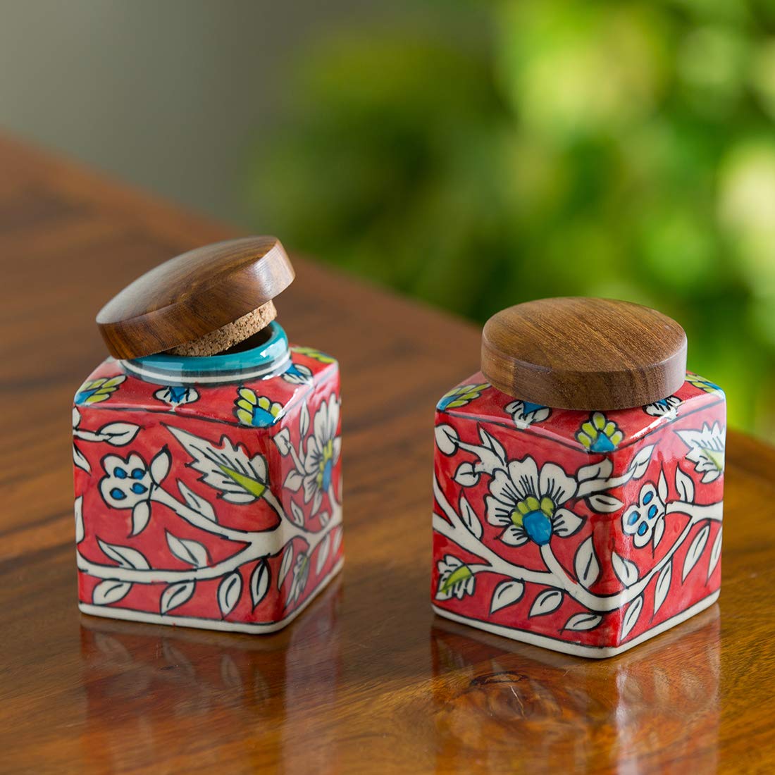 Buy ExclusiveLane 'Mughal Cuboidal' Floral Handpainted Multi Utility ...