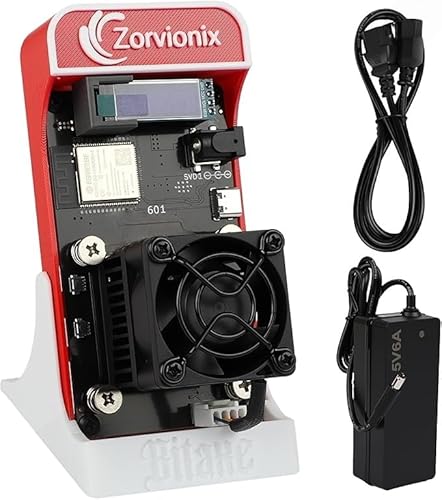 Bitaxes Gamma 601 Bitcoins Miner BM1370 Asic Chip 1.2TH/s Solo Miner 18W/TH Energy Efficiency 2.4G WiFi Home Use BTC Miner Low Noice Crypto Miner Include PSU with Open Source from Antminer, Red