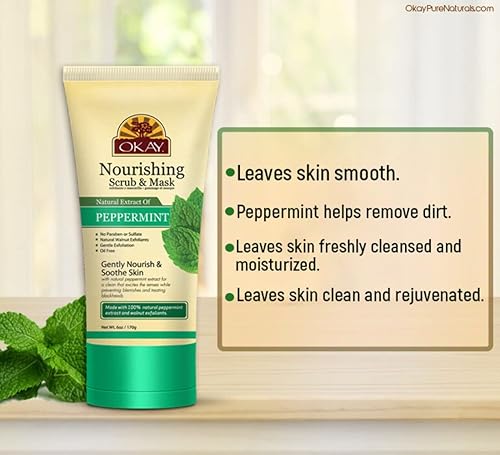 Miniatura 4 de OKAY PEPPERMINT Exfoliante Facial 6oz  170gr