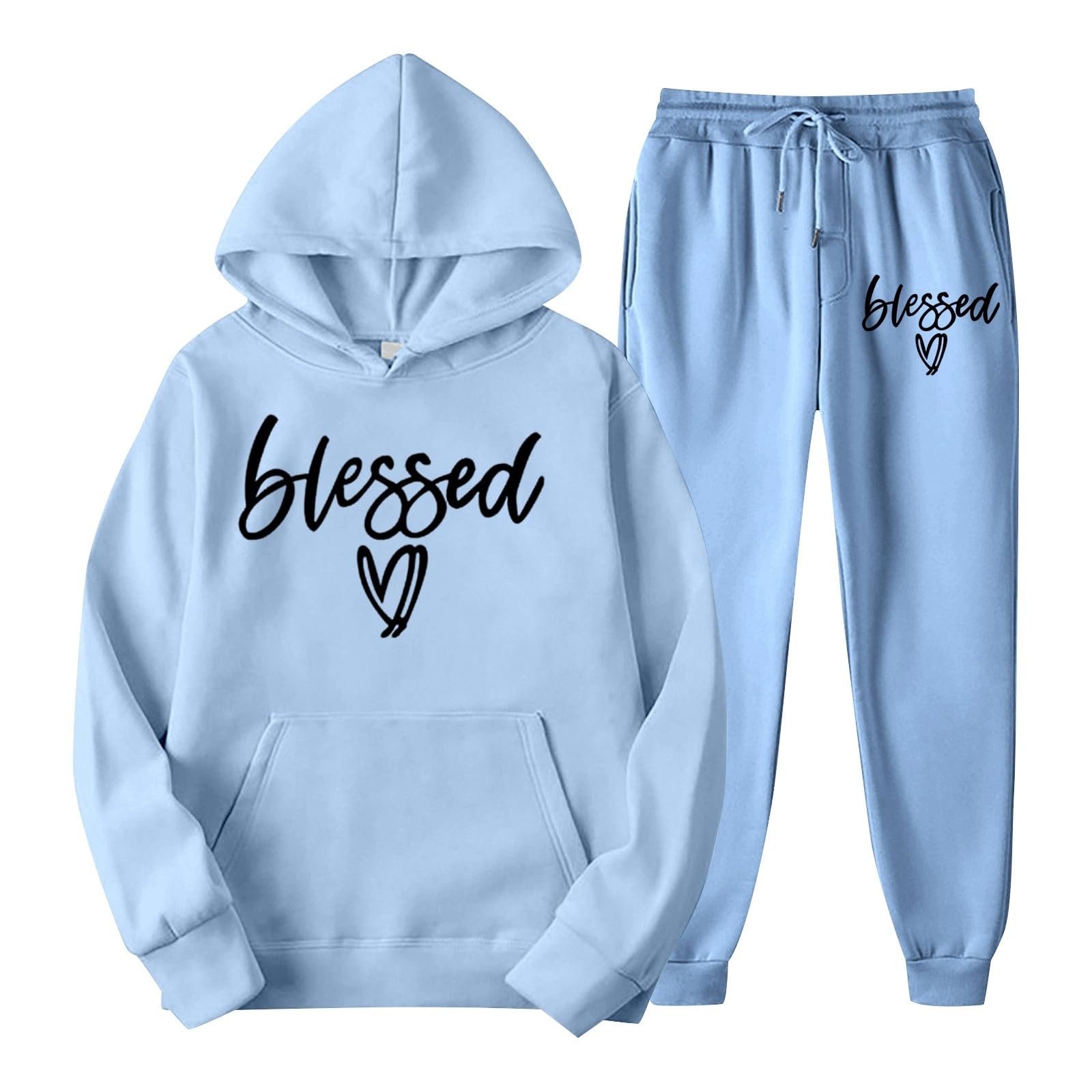 Ensemble 2 Pièces Femme Coton Haut et Pantalon Ensemble Jogging Détente Maison Set Coordonné Deux Pièces Tenue Décontractée Confortable Chic A103