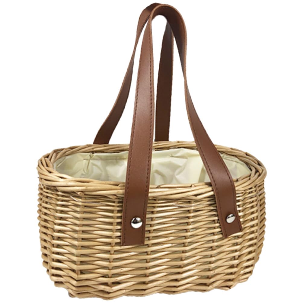 Icône De Panier En Osier Conteneur Tissé à La Main Accessoire Décoratif