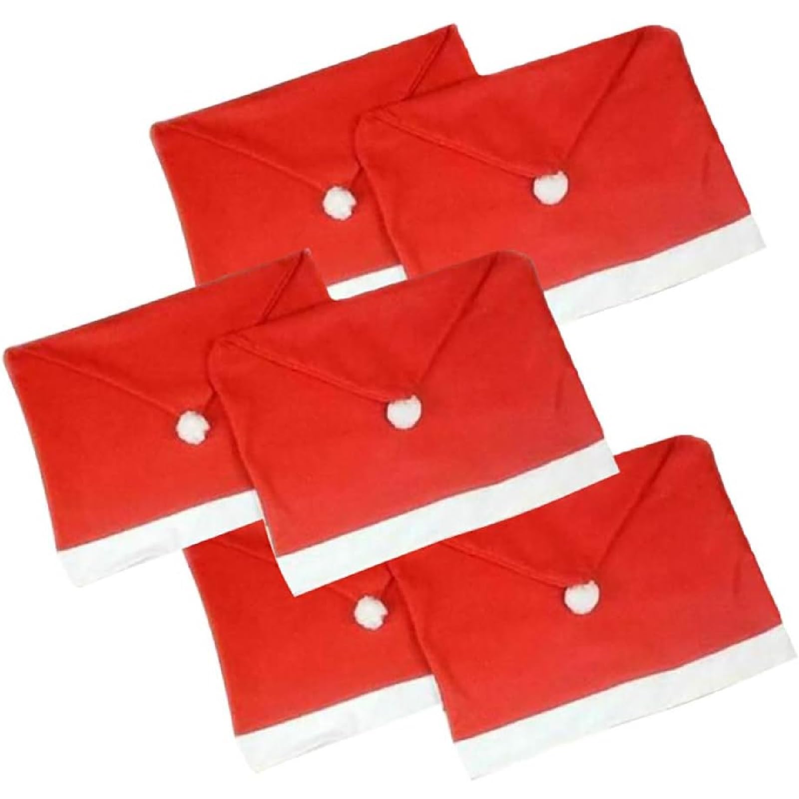 Kiuiom Fundas Sillas Navidad,Forros para Sillas de Comedor Navidad para Respaldo de Silla, Gorro Papa Noel Funda Silla,Funda para Silla de Navidad Santa, para Tenedores,Decoración de Navidad,6PC