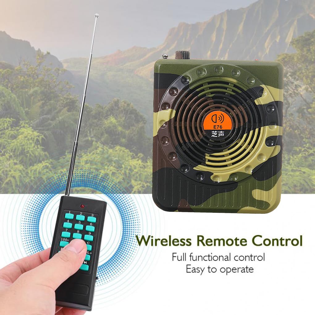 Amplificador de Control Remoto Recargable para Caza al Aire Libre, Altavoz Llamada Señuelo Pequeño Universal