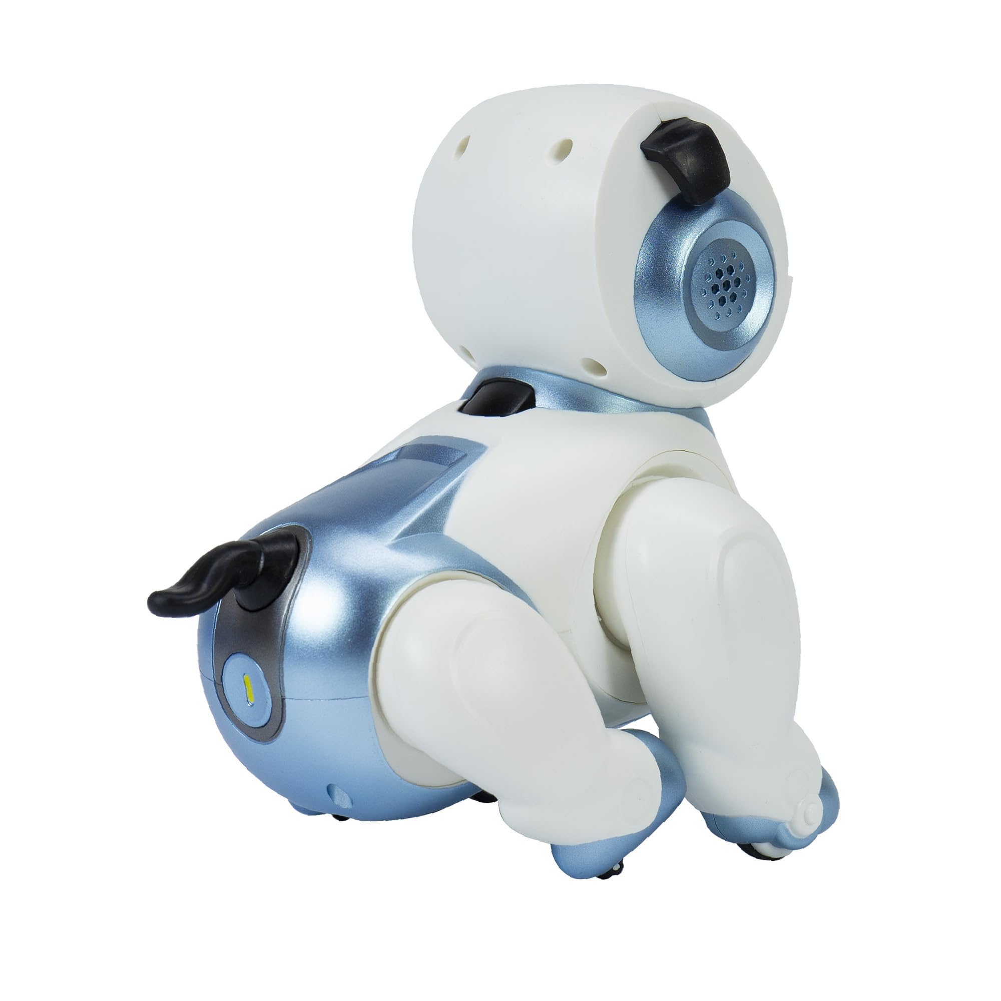 PNI Robot intelligente interattivo Robo Dog, controllo vocale, pulsanti touch, bianco-blu, batteria inclusa 3.7V 350mAh