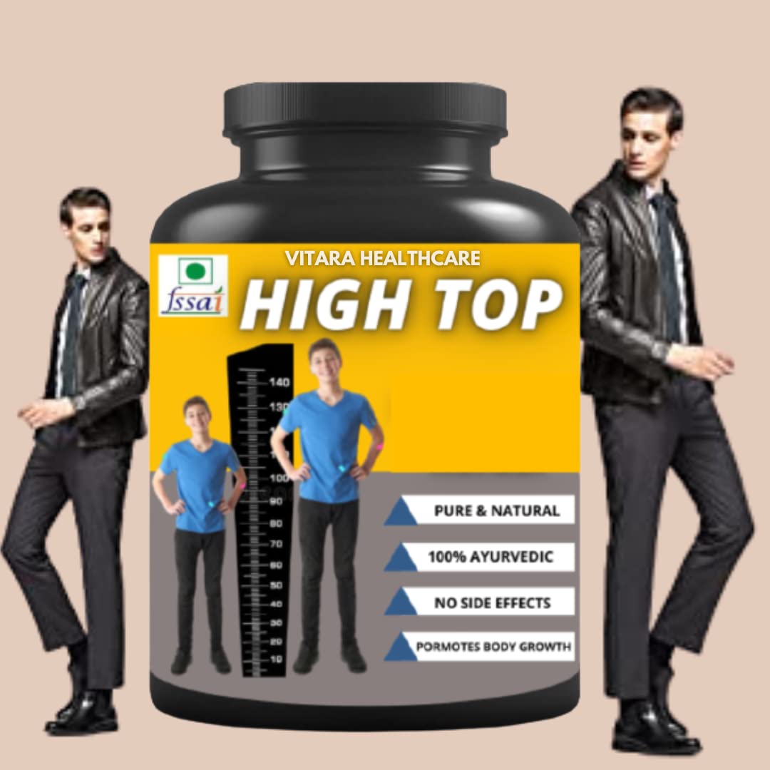Vitara Healthcare | High Top | Height Growth Product | Increase Body Bones | Strength Power | Height | Capsule | 30 No | Pack of 1