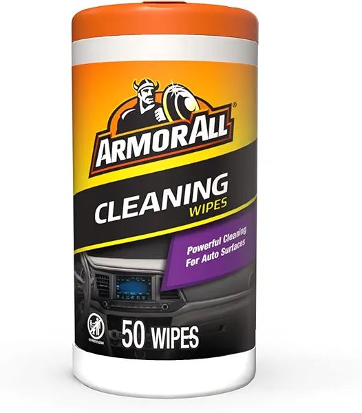 Armor All Car Cleaning Wipes , Wipes for Car Interior and Car Exterior, 50 Wipes Each