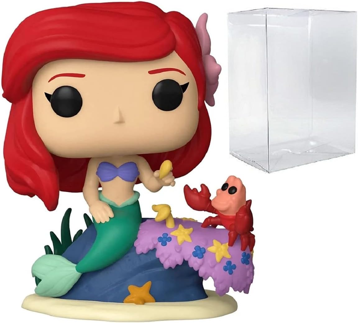 POP Disney Ultimate Princess: The Little Mermaid - Ariel Funko Vinyl Figure (Bundled with Compatible Box Protector Case), Multicolored, 3.75 inches