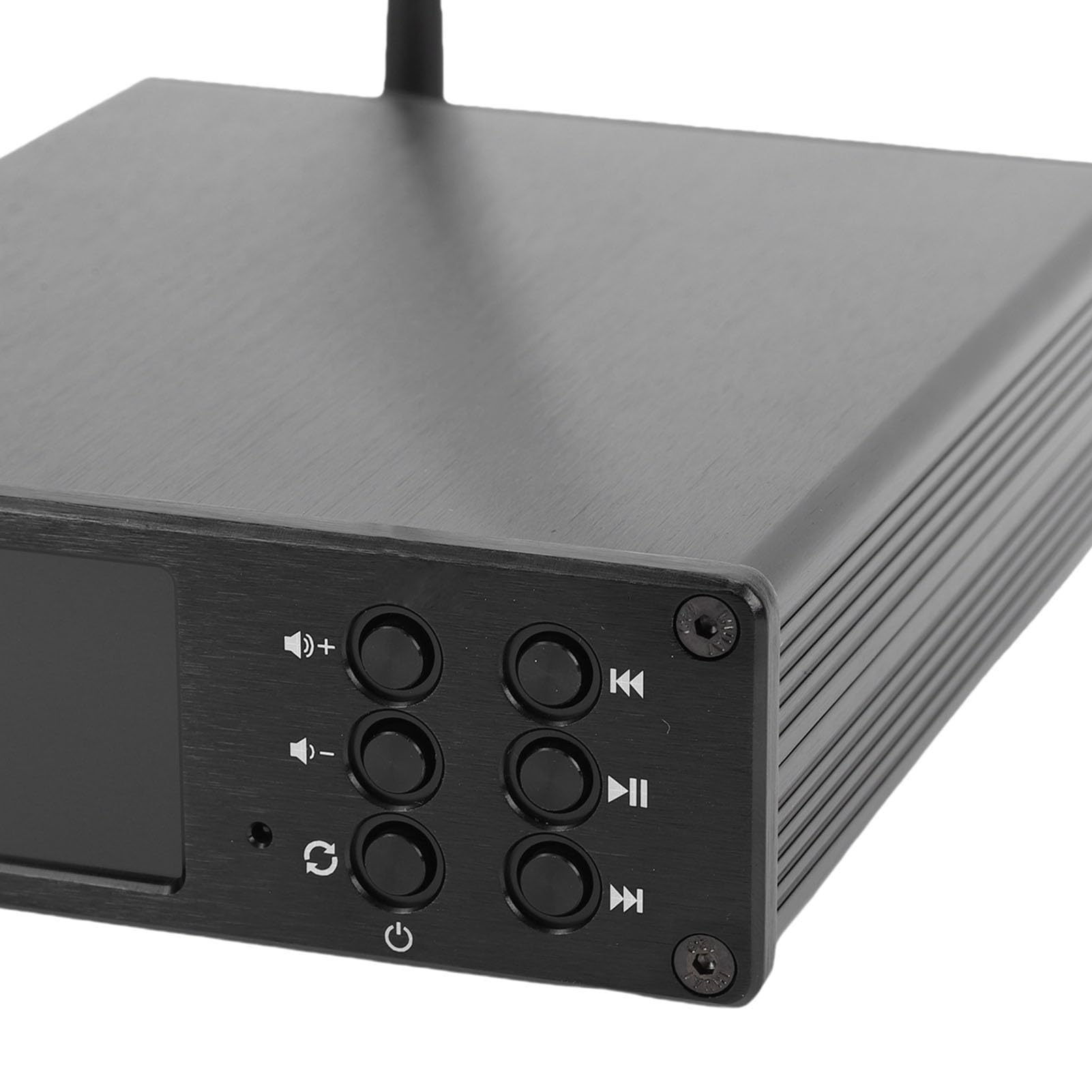 Generic Amplificador Receptor Bluetooth 5.4 con Decodificador de Sonido HiFi para Audiófilos, Pantalla TFT para una Experiencia de Usuario Mejorada, Material de Aleación de Aluminio (Enchufe de la UE)