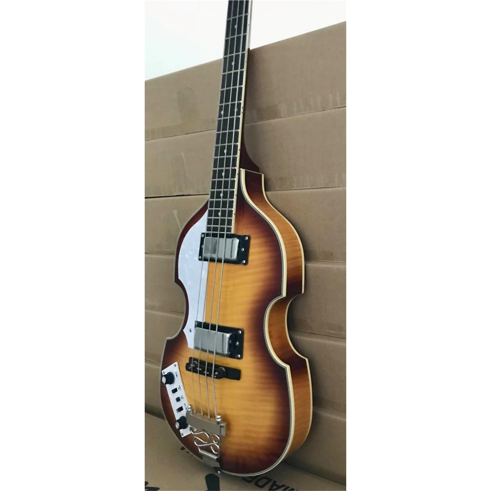 Gitara Elektryczna Zestaw 4-strunowe Sunset Color Full Hollow Professional Leworęczne Skrzypce Elektryczne Basowe