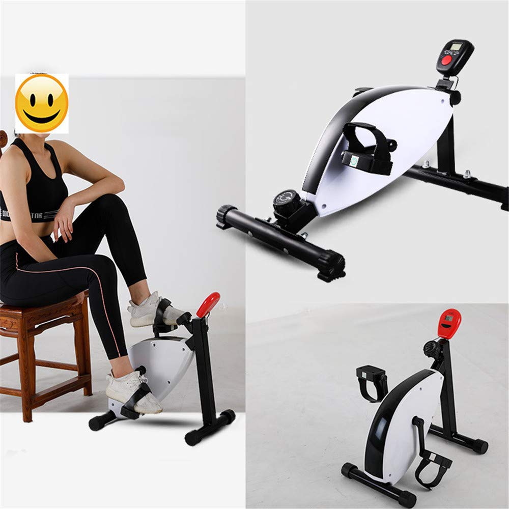 DYTWXG Esercitatore a Pedali - Cyclette Magnetica Peddler - Allenamento sotto la scrivania per Gambe e Braccia - Mini Spin Bike Esercizio a Basso Impatto con Resistenza Regolabile - Fitne
