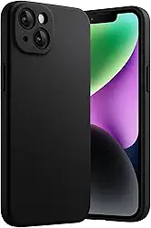 Capa para iPhone 14 Capinha [Ultra Slim] com [Proteção de Camera], Case Anti Impacto e Resistente, Anti Riscos, Leve, Aveludada e Design Elegante (Preto)