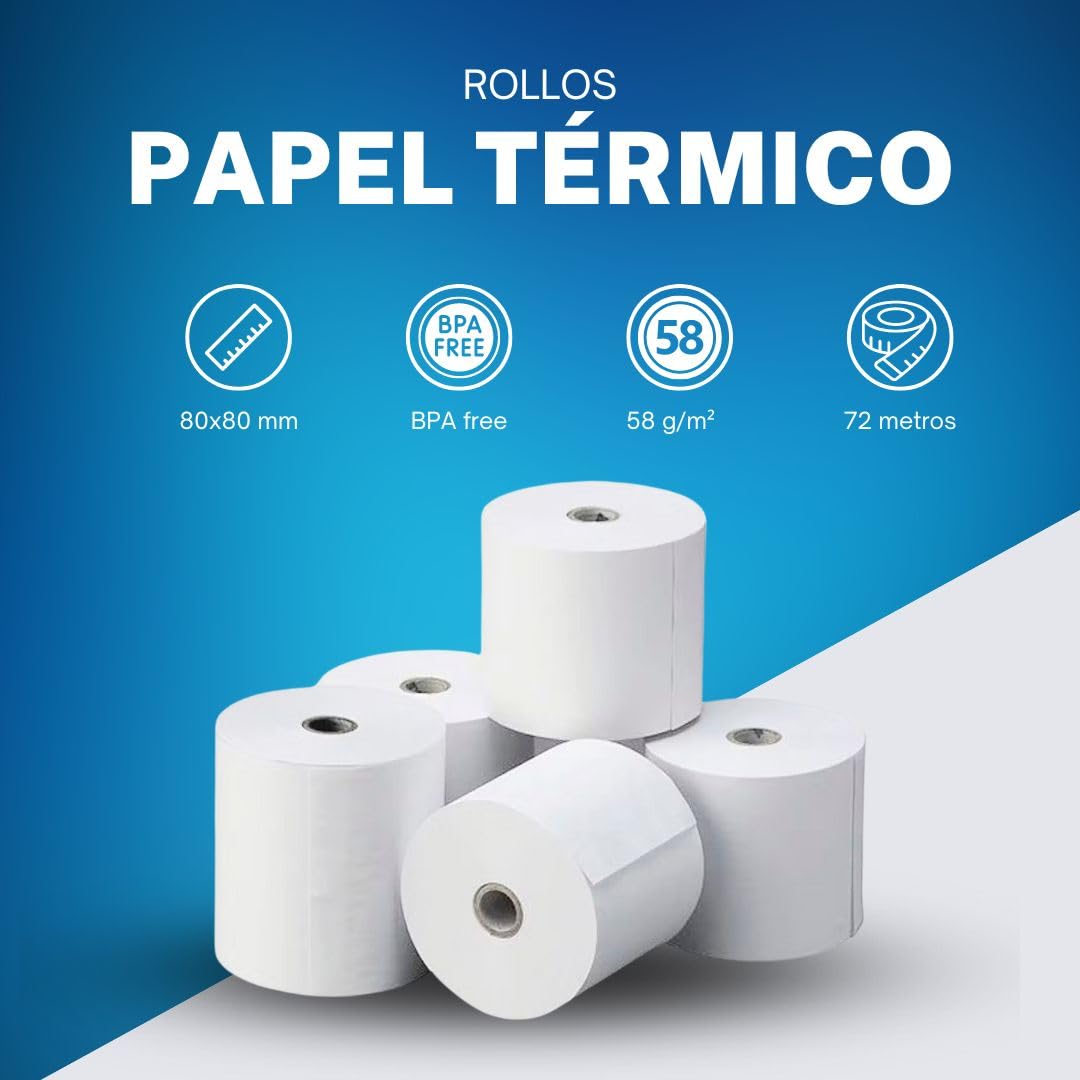 Rotoli Cassa 80x80 | Registratori E POS | Miglior Prezzo - Foto 5