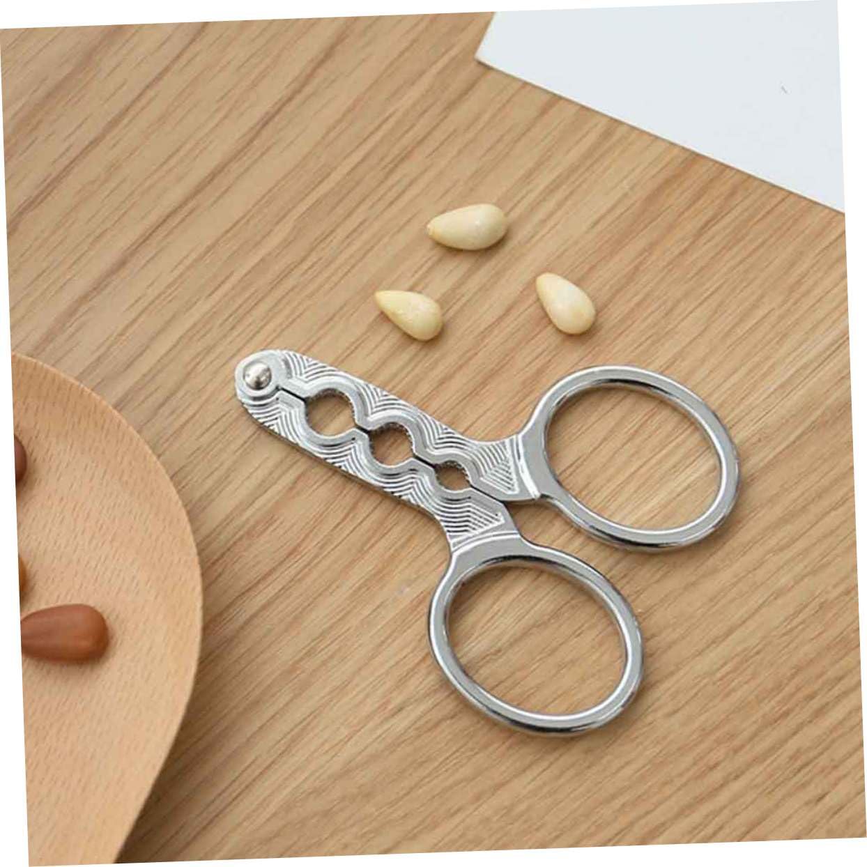 Cabilock 2pcs Melon and Nuts Tool Shape The Nutcracker Melon Scissors Melon Opener Walnut Cracker Melon Pliers Nut Crackers Shell Silver