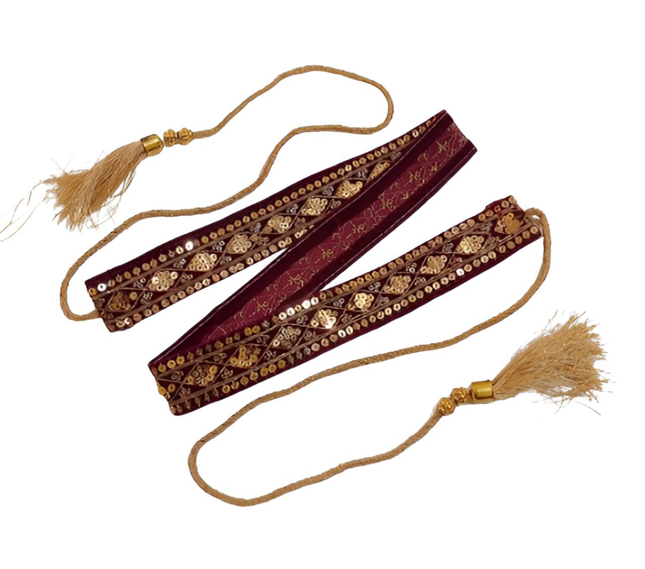 justin dustin Women's Maroon Belt for Saree, Lehenga, Frock-picture-22