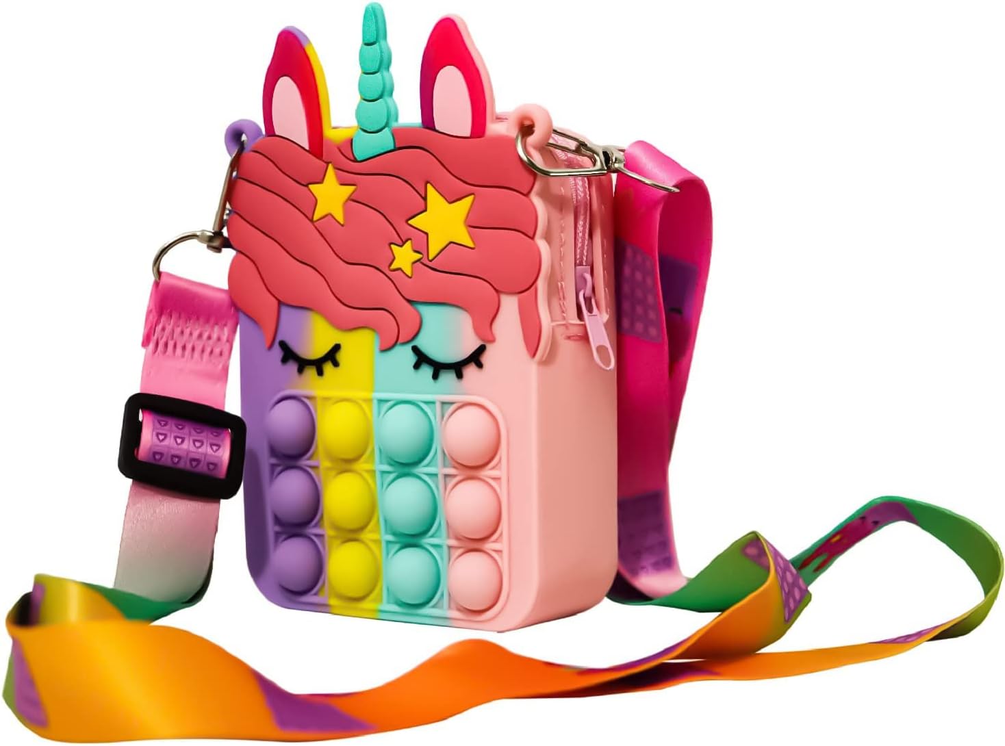 Pop Shoulder Bag Fidget Toys, Popular Fidget Bag for Anxiety Toys, Push Pop Shoulder